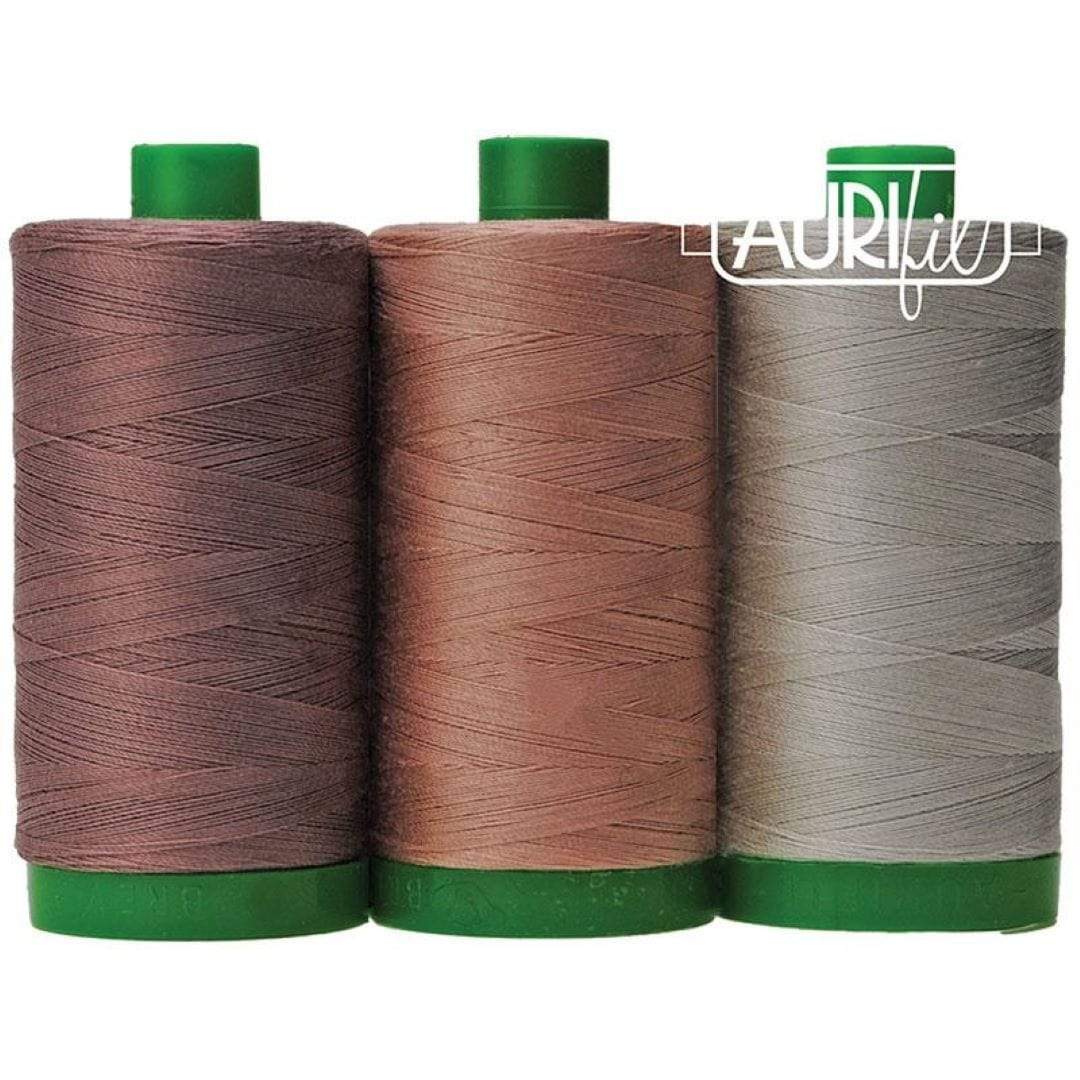 Artistic Quilts with Color Thread Aurifil Thread Color Builder 2021:  April Iberian Lynx
