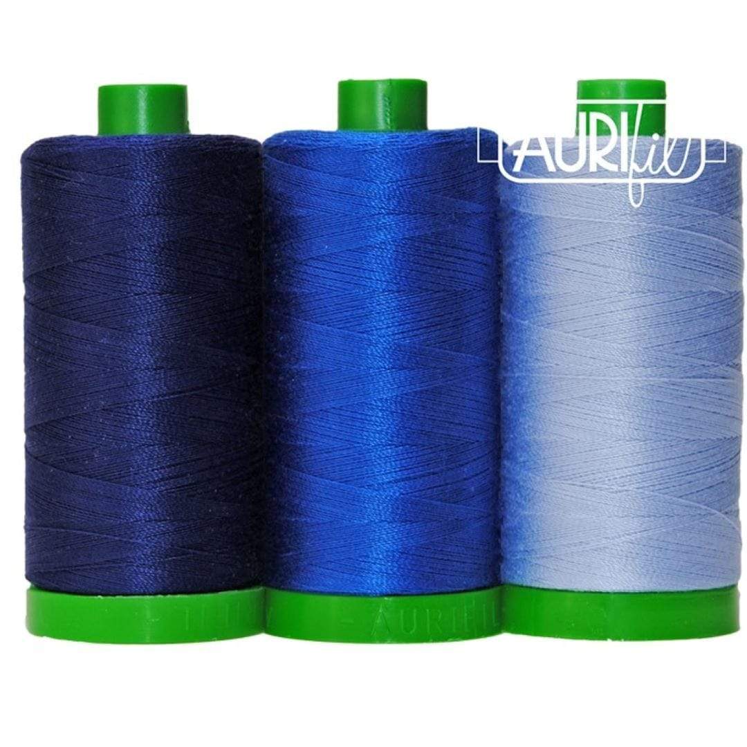 Artistic Quilts with Color Thread AURIFIL - Thread Color Builder 2021: June - Whale Shark
