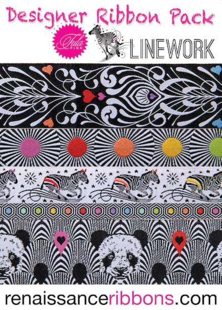 RENAISSANCE RIBBONS - TULA PINK LINEWORK - RIBBON DESIGNER PACK - Artistic Quilts with Color