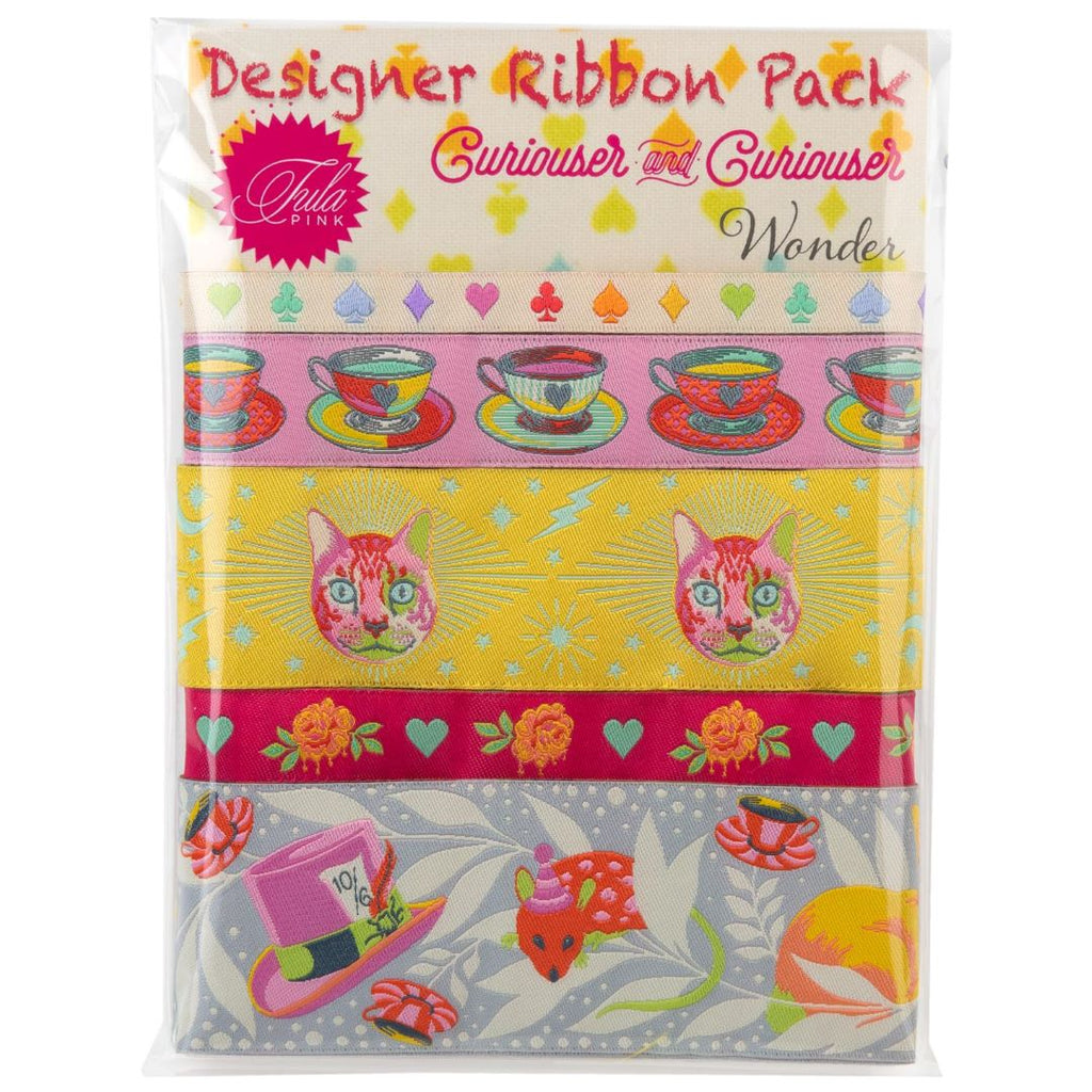 RENAISSANCE RIBBONS - TULA PINK CURIOSER AND CURIOSER - WONDER RIBBON DESIGNER PACK - Artistic Quilts with Color