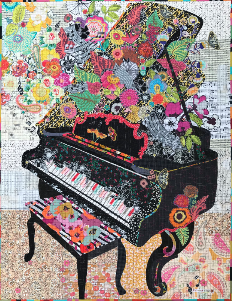 LAURA HEINE -  PIANO Pattern - Artistic Quilts with Color