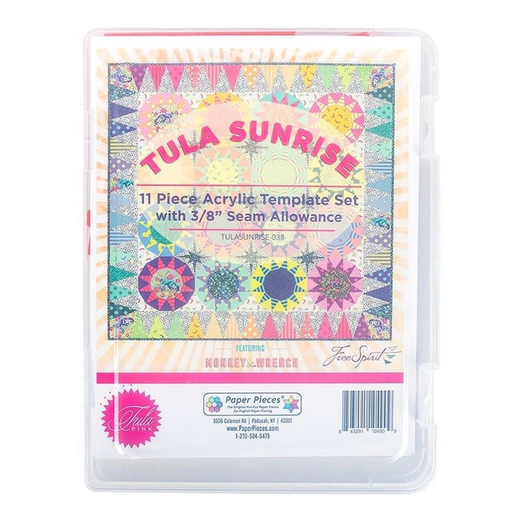 TULA PINK - SUNRISE - 11 Piece Acrylic Template Set - Artistic Quilts with Color